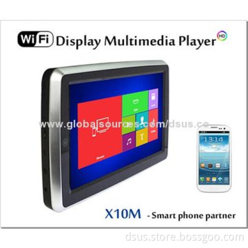 Car entertainment system, 10.1-inch WiFi display multimedia player with bracket/TF/USB